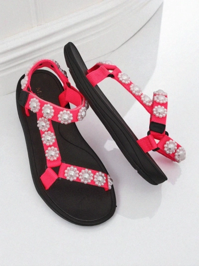 Livia Rosa Sandals – Comfortable Royalfashion Women's Sandals with Pearl Rhinestones