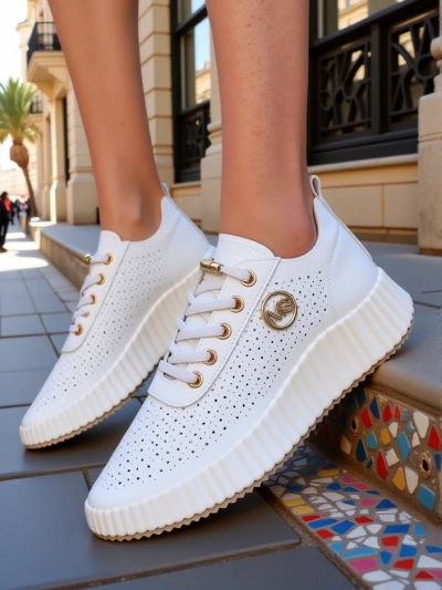 Royalfashion Women's perforated sporty sneakers Jovenes