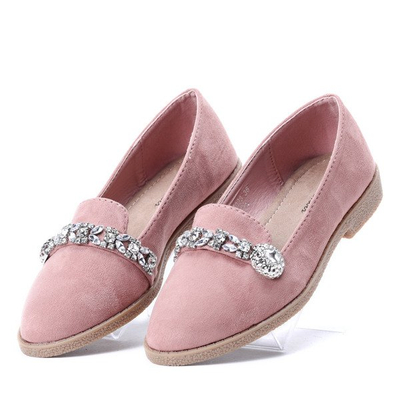 Różowe mokasyny- Obuwie