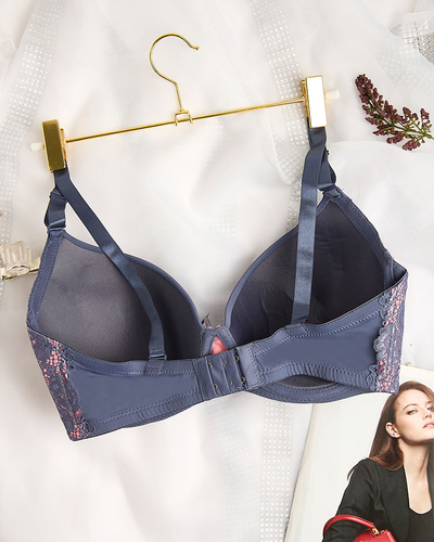 Royalfashion Women's bra decorated with lace