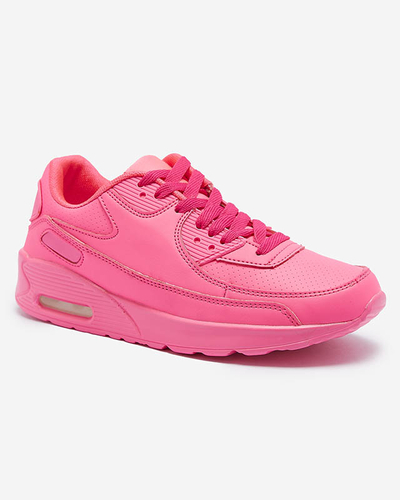 Neon pink women's sneaker sports shoes Faducy- Footwear