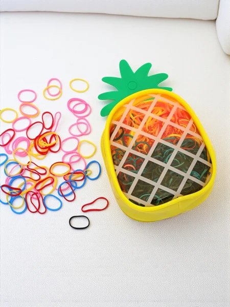 Royalfashion Miltifargede silikongummistrikker Ananas