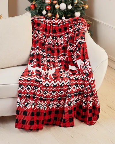 Royalfashion Christmas throw blanket 160x200