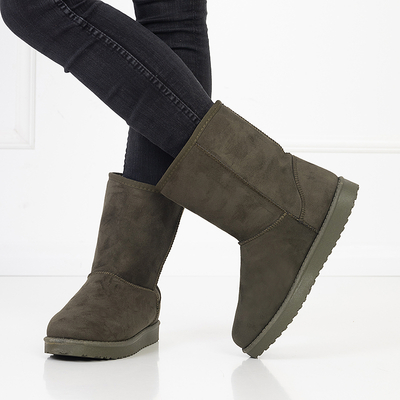 Dark green smooth snow boots Lesledi - Footwear