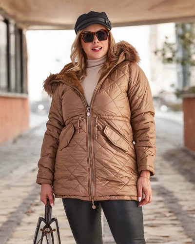 Royalfashion Women's double-sided jacket in brown