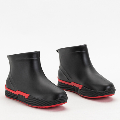 Matt black women's rain boots Meneri - Footwear