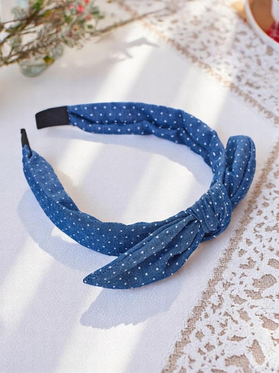 Royalfashion Matu stīpiņa ar punktotu loku Lilka