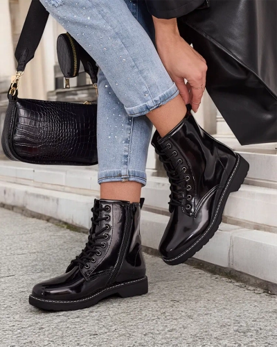 Royalfashion Women's lace-up ankle boots Lacerro