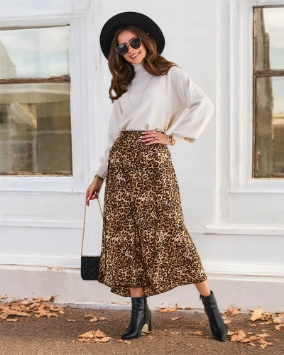 Royalfashion Women's midi skirt with print
