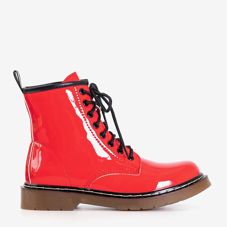 Red women's lace-up trappers Ormella - Footwear