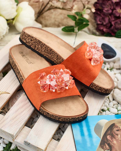 Royalfashion Sieviešu Villo flip-flops ar kristāliem