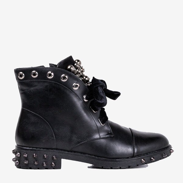 Black boots with Jega decorations - Footwear
