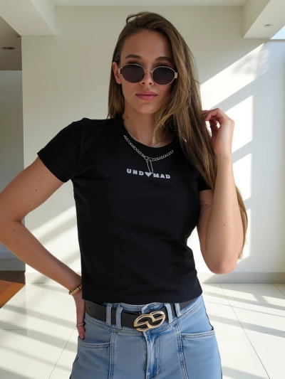 Royalfashion Women's Cotton Crop Top with the inscription
