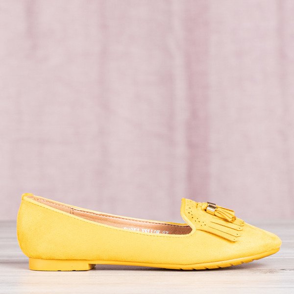 Taussima yellow fringed moccasins - Footwear