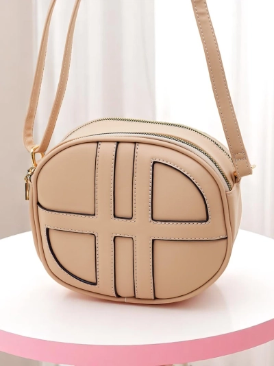 Royalfashion Small women's round handbag made of eco leather Riva Circle