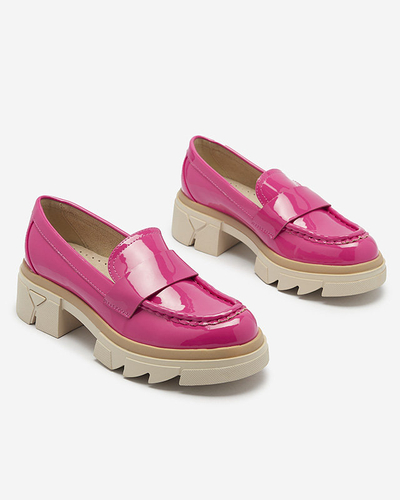 Royalfashion Lacquered fuchsia moccasins for women Gelopa