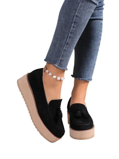 Royalfashion Women's moccasins on a wedge heel Ogalda