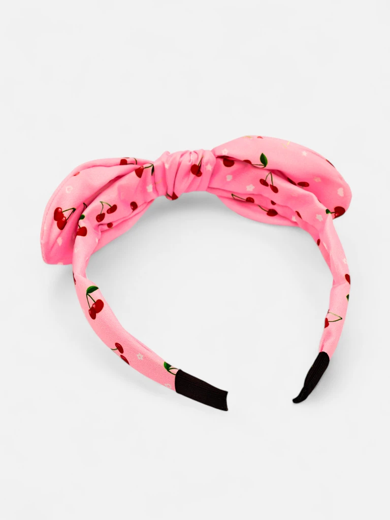 Royalfashion Children's headband with a cherry print bow