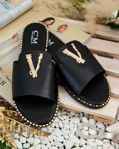 Royalfashion Women's eco leather flip-flops Cemenna