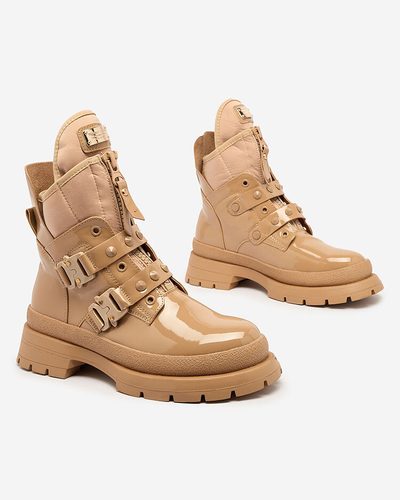 Royalfashion Light brown women's bagger boots Hennobs