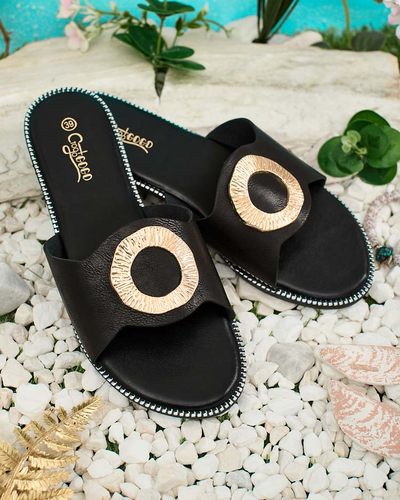 Royalfashion Women's Olerna flat sole flip-flops