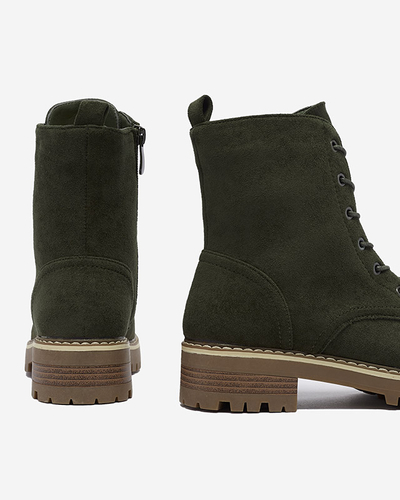 Green women's trapper boots Priviea - Footwear
