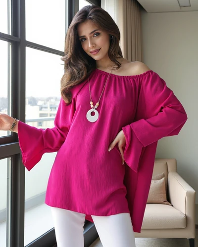 Royalfashion Women's blouse a'la Spanish with ruffles