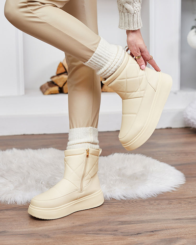 Royalfashion Beige women's boots a'la snow boots Kacecica