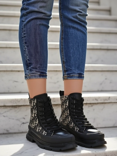 Royalfashion Sieviešu potītes zābaki ar rakstu Zoriof