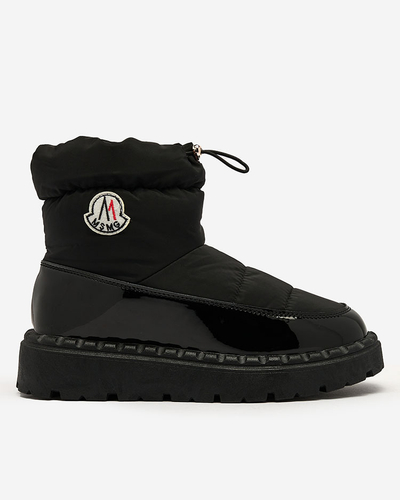 Royalfashion Women's slip-on snow boots in black color Ireda