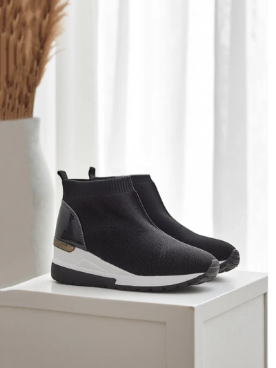 Royalfashion Women's slip-on wedge sneakers with rhinestones Viseq