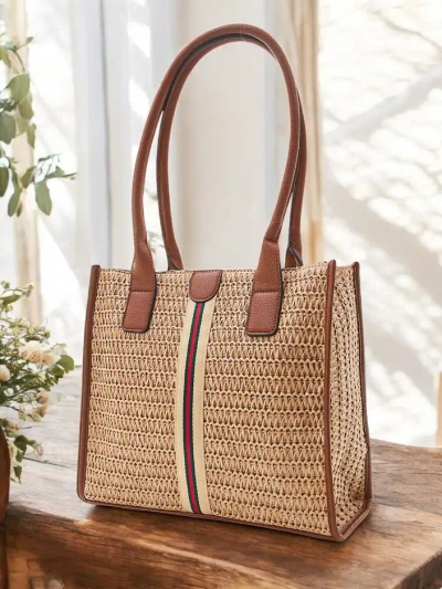 Royalfashion Large straw women's summer bag