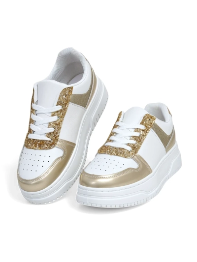 Bella Glamour Złoty Sneakers Damskie