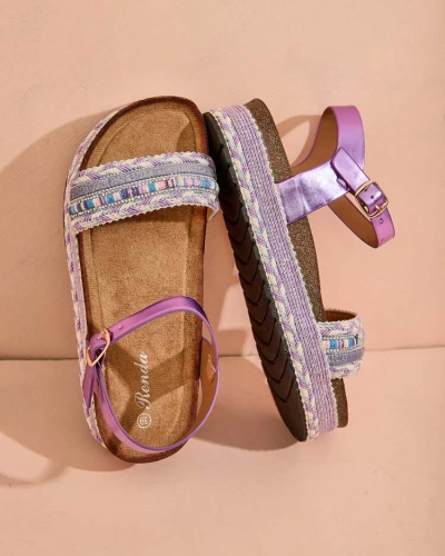 Royalfashion Женские сандалии из мусира с вышивкой