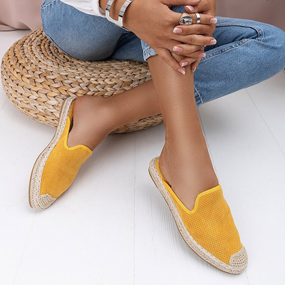 Women's flip-flops in yellow Courine - Footwear