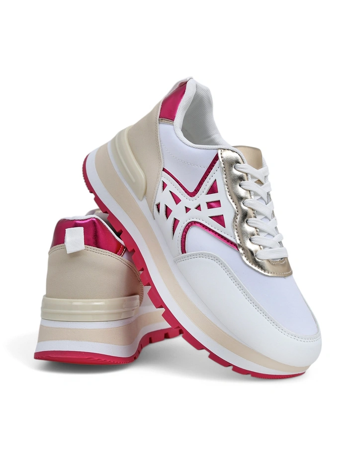 Royalfashion Sieviešu kedas ar mirdzumu Senues