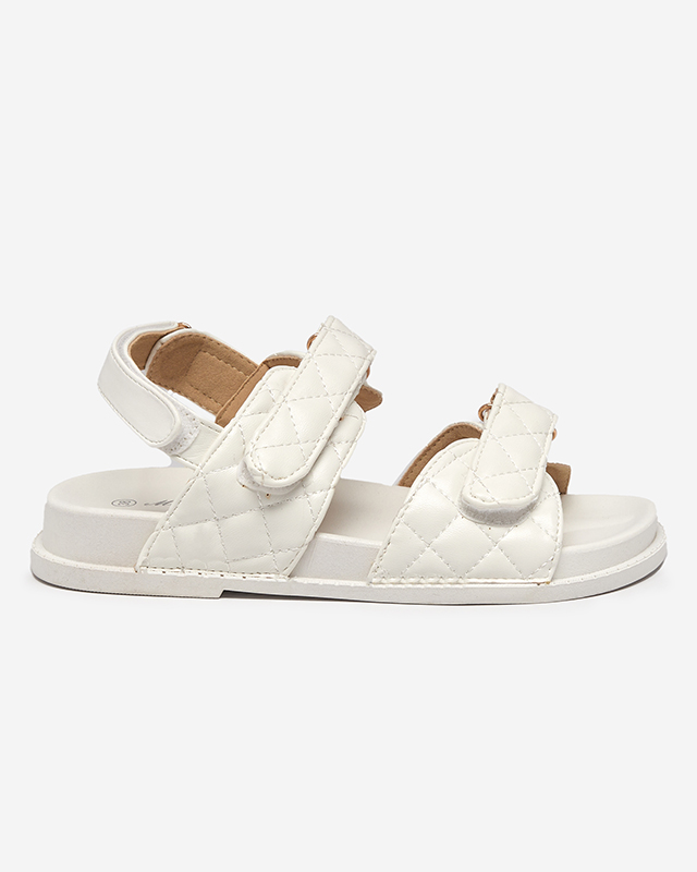 OUTLET White women's Korine velcro sandals - Footwear