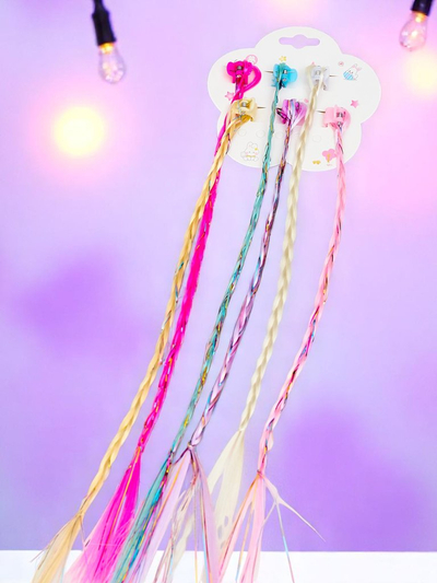 Royalfashion Colorful clip-in braids with hair clips