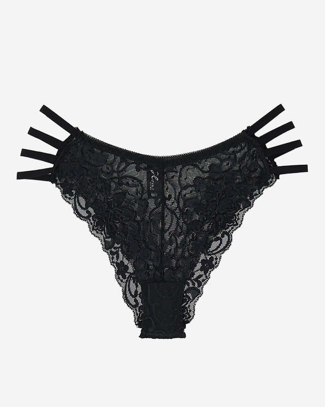 Black women's lace bra briefs- Underwear