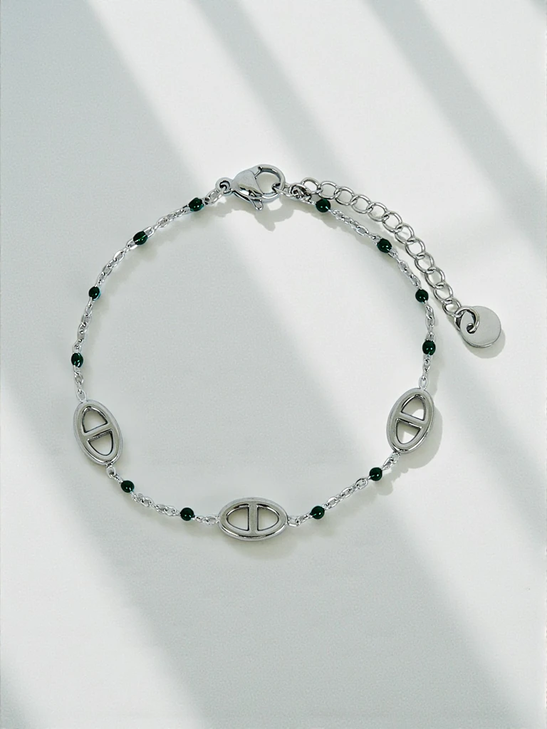 Aurea Clavis silver bracelet with beads
