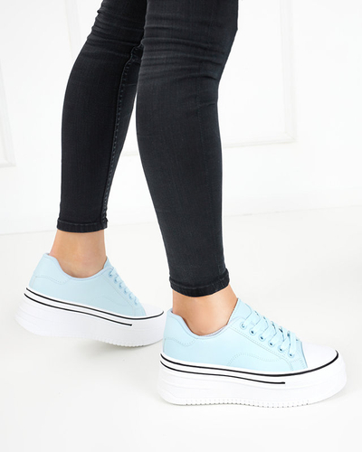 Women's light blue sports shoes a'la sneakers Aniel - Footwear