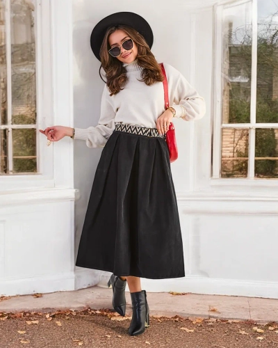 Royalfashion Sieviešu vidēja garuma svārki a' la vadrots