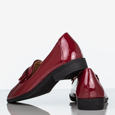 Red Holli varnished loafers for women - Footwear 1