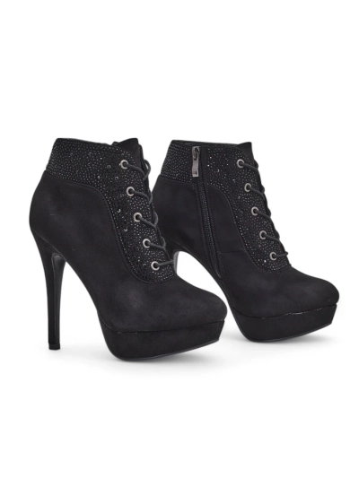 Royalfashion Women's heeled ankle boots with rhinestones Efelolo