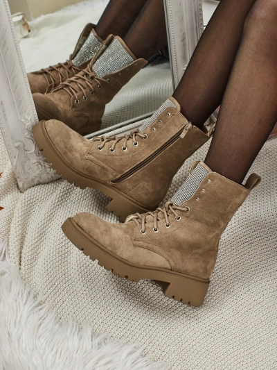 Eco Suede Lace-up Women's Ankle Boots Ferlyne