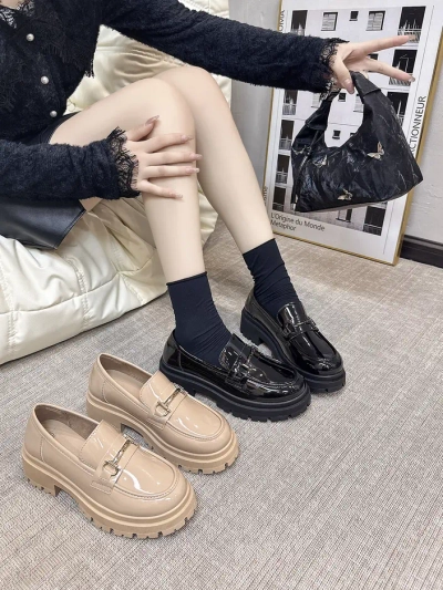 Royalfashion Women's Patent Moccasins Afidale