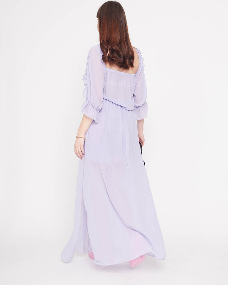 Women's purple Spanish maxi dress - Clothing