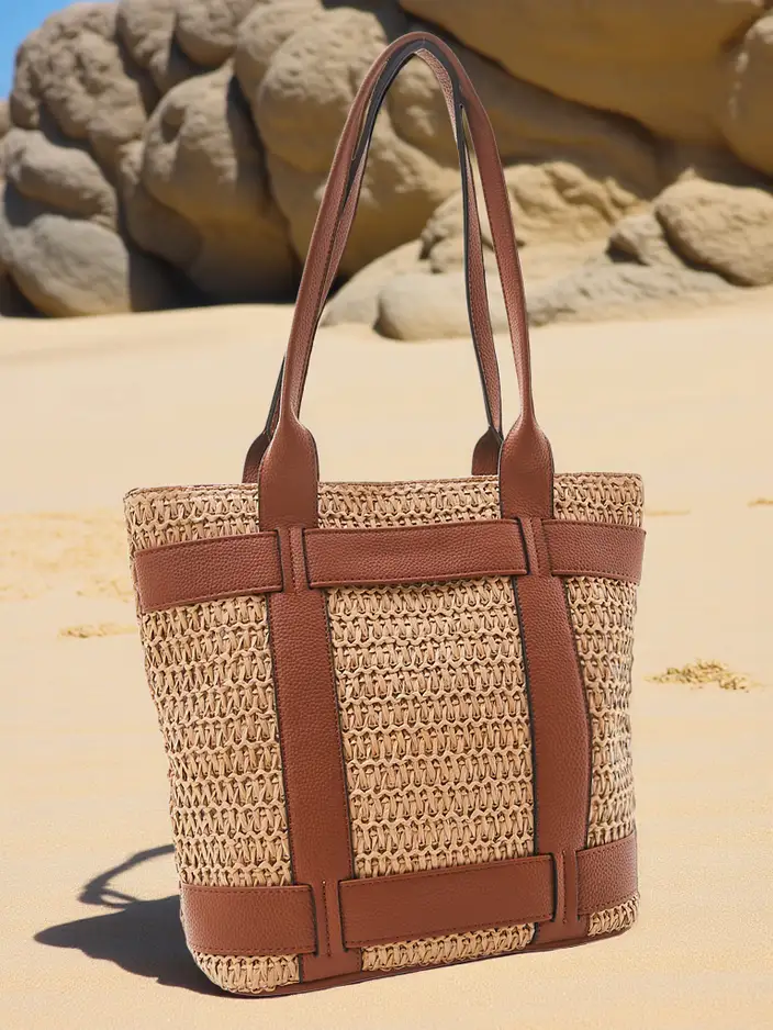 Royalfashion Large straw women's summer bag