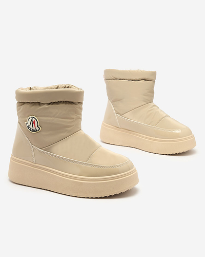 Royalfashion Sieviešu slips-on sniega zābaki gaiši brūnā krāsā Ademra