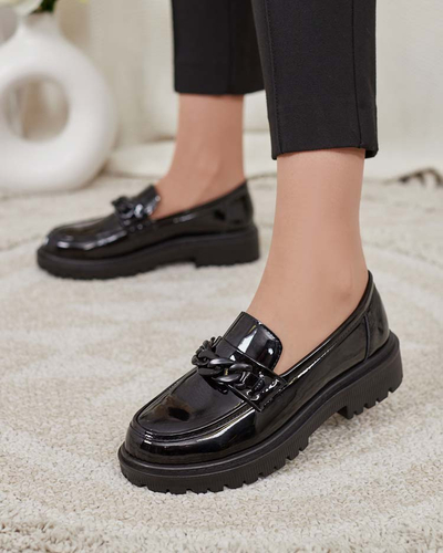 Royalfashion Women's lacquered moccasins with ornament Lehels